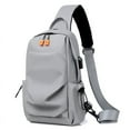 thumbnail image 3 of Bolso de pecho de color sólido para hombre, bolso cruzado de un solo hombro, bolsos casuales multifuncionales, accesorios, bolso de mano para el pecho, organizador, 3 of 5