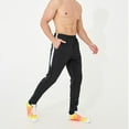 thumbnail image 2 of WERYOUNG Men Spring Autumn Soccer Training Pants Knitted Tapered Jogging Trousers Lightweight Running Long Pants Comfort Bottoms, White, XS, 2 of 6