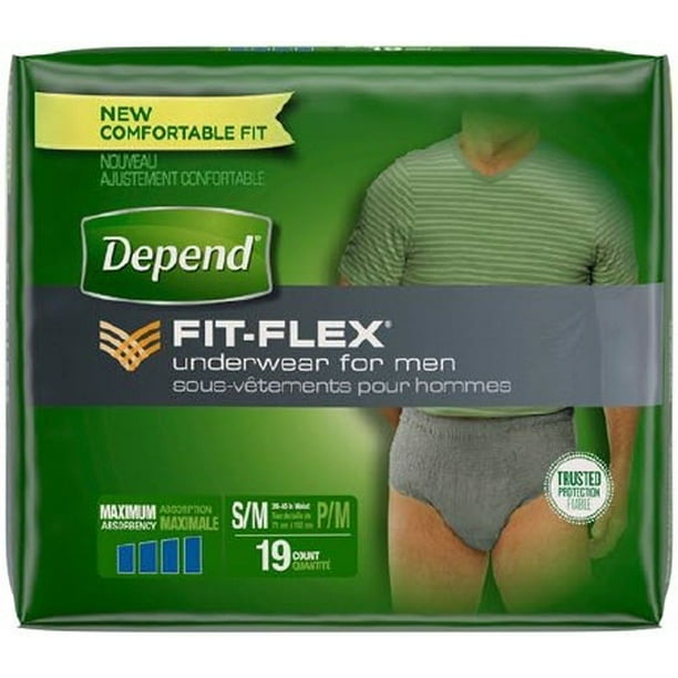 Depend Adult Absorbent Underwear Pull On, Small / Medium, Male
