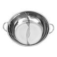thumbnail image 4 of Stainless Steel Hot Pot Kitchen Stockpot Hotpot Cooker Tabletop with Lid Silver, 4 of 8