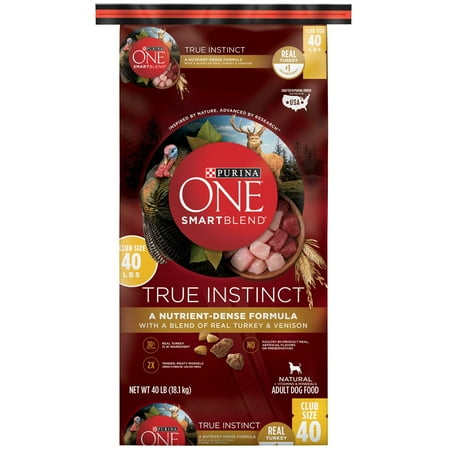 UPC: 0017800171649 | Purina ONE SmartBlend True Instinct With a Blend of Real Turkey & Venison Adult Premium Dog Food 40 lb. Bag
