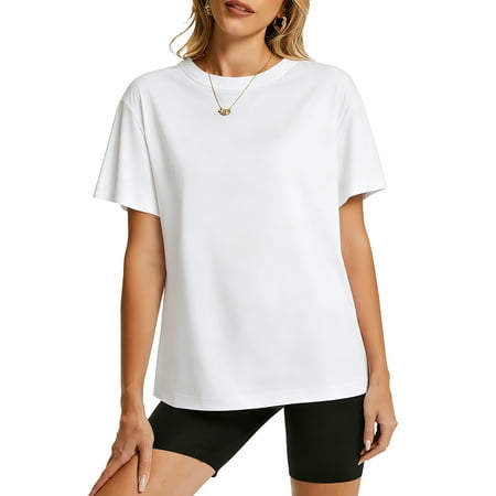 Women's Cotton Crew Neck T-Shirt, 55% Off