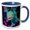 Blue/White, variant on 3drose, Axolotl in Space Fantasy Ai Generated Art, 11oz Two-tone Black Mug