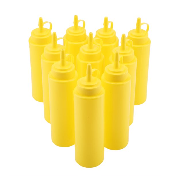 Plastic Condiment Dispenser, Narrow Nozzle Condiment Dispenser, With
