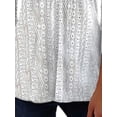 thumbnail image 5 of Gvmfive Women Tops Casual Lace Spliced 3/4 Sleeve A-line Tunic Blouse, 5 of 5