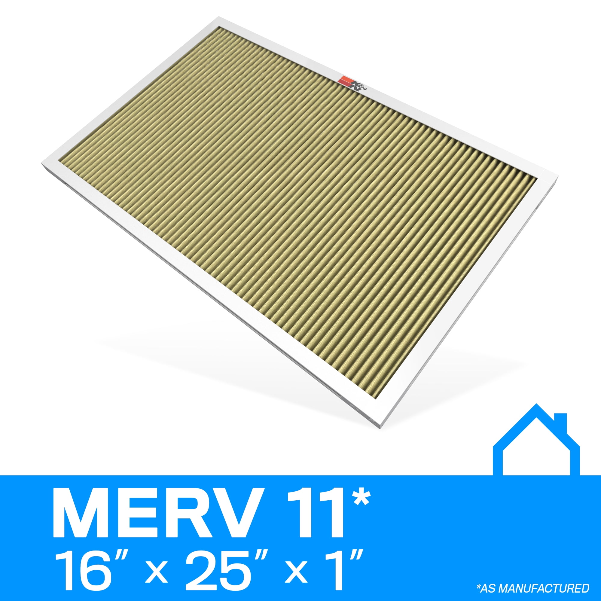 12 16x25x1 MERV 11 HVAC/Furnace pleated air filter 