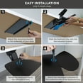 thumbnail image 3 of Mount-It! Full Motion Under Desk Keyboard Tray with Soft Gel Mouse Pad, Ergonomic, 3 of 10