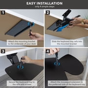 Mount-It! Full Motion Under Desk Keyboard Tray with Soft Gel Mouse Pad, Ergonomic