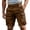 Coffee, variant on Cargo Shorts for Men - Lightweight Elastic Waist Knee Length Bermuda Shorts with Pockets Summer Fishing Short Cargo Pants,Light Gray