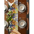 thumbnail image 5 of Hokiten Table Runners 120 Inches Long Dress Scarves, Wildflowers Botanical Farmhouse Coffee/Dining/Kitchen Table Runner for Living Room, Oil Painting Pastoral Flowers 13x120 Inch, 5 of 7