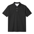 thumbnail image 4 of CIENVNSTG Men's T-Shirts Short Sleeve Henley Neck Soft Shirts 3-Button Classic Fit Casual & Business Casual Wear Black L, 4 of 4