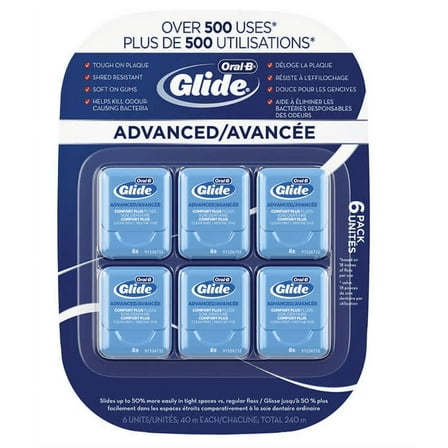 Oral-B Glide Advanced Multi-Protection Floss, 6 x 40 m