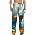 thumbnail image 6 of Cauagu Floral Ship On Ocean Mens Pajama Pants Sleep & Lounge Pants,PJ Bottoms with Pockets-Medium, 6 of 7