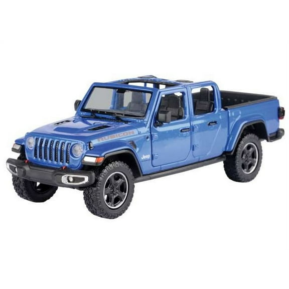 2021 Jeep Gladiator Rubicon (Open Top), Blue - Motor Max 79370BU - 1/27 scale Diecast Model Toy Car
