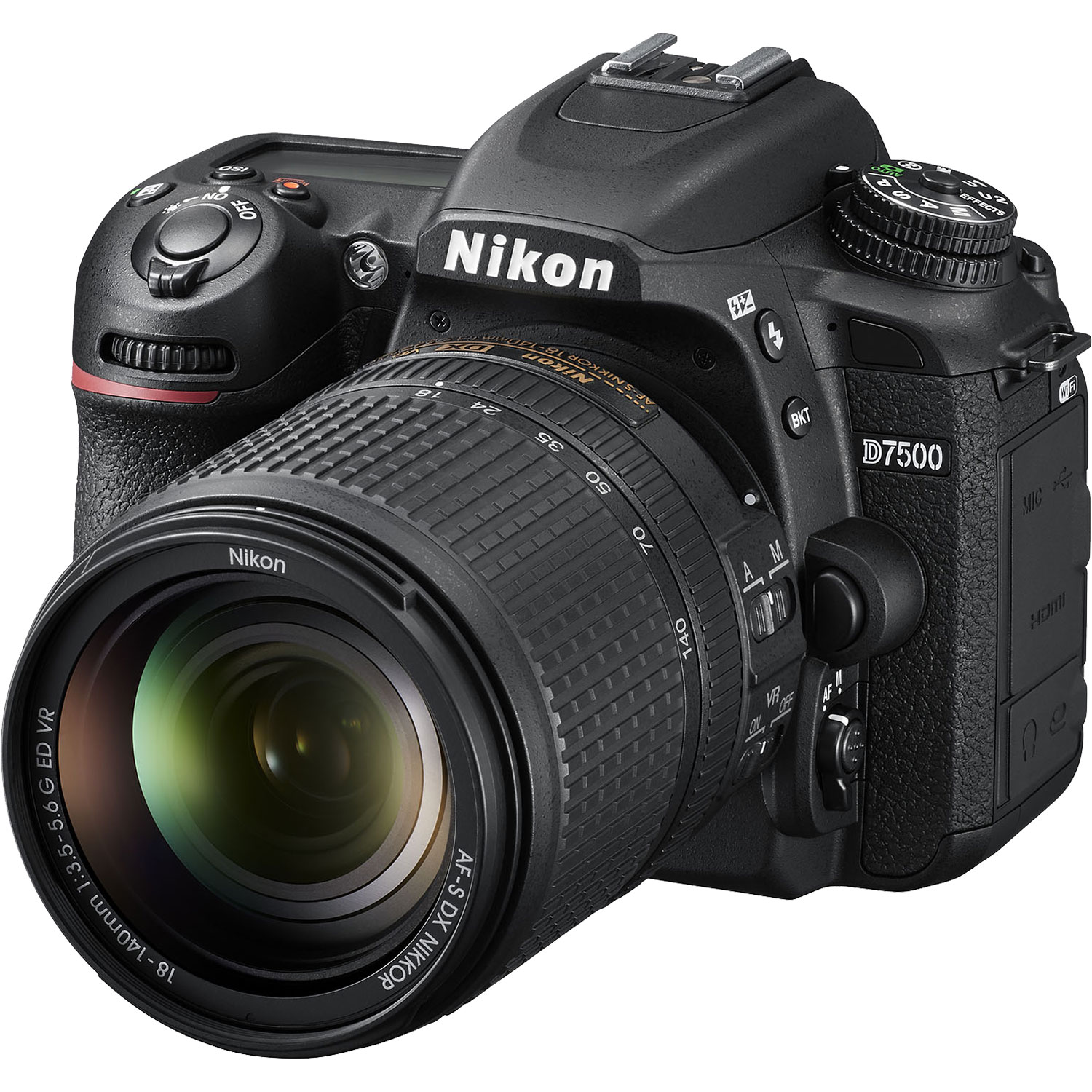 Nikon D7500 Wi-Fi 4K Digital SLR Camera & 18-140mm VR DX Lens with 64GB Card + Battery & Charger + Backpack + Filter + Kit - image 2 of 6