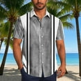 thumbnail image 2 of Men's Vintage Floral Print Bowling Tops Casual Summer Beach Shirts Button Down Short Sleeve Guayabera Shirts, 2 of 6
