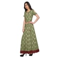 thumbnail image 3 of Moomaya Printed Cold Shoulder Cotton Crop Top Skirt Set Party Wear Ethnic Set, 3 of 6