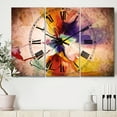 thumbnail image 2 of Designart 'Creative Flower in Multiple Colors' Traditional wall clock, 2 of 3