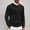 Black, variant on Mens Big and Tall Sweater Brown Crewneck Stretchy Pullover Sweater for Men Plain