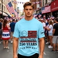 thumbnail image 6 of Fabrcox 250th Anniversary USA Shirt 1776-2026 Flag Print Patriotic T Shirts for Men Freedom Celebration Short Sleeve 4th of July Shirts for Men Blue 4XL, 6 of 6