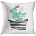 thumbnail image 4 of Set of 4 Throw Pillow Cover 18x18 Inch Watercolor Cactus Home Decor Pillowcase Square Cushion Cover for Sofa Bed Couch, 4 of 5