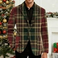 thumbnail image 5 of Gamivast Mens Christmas Blazer Jackets Plus Size Corduroy Graphic Lapel Collar Party Suit Jacket Funny Loose Fitted Lightweight One Button Sport Coat with Pockets, 5 of 6