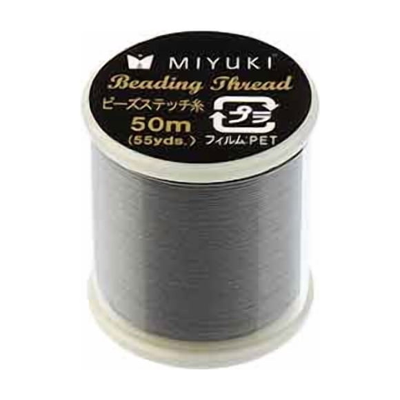 Miyuki Nylon Beading Thread B Grey Smoke (50m) for DIY Jewelry Making, Arts and Craft, Crochet and Cloth Weaving