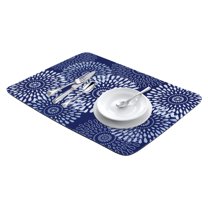 Unique Bargains Quick Dry Dish Drying Mats for Home Blue 19.7*15.7 inch
