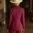 thumbnail image 6 of Blazers for Women Oversized Single Breasted Button Notch Lapel Business Blazer Suit Jacket Casual Solid Loose Comfy Open Front Long Sleeve Work Office Blazer Jackets, 6 of 6