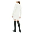 thumbnail image 2 of BAR III Womens White Side-zip Turtle Neck Short Sheath Dress L, 2 of 4