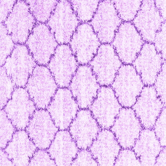 Ahgly Company Indoor Square Trellis Purple Contemporary Area Rugs, 3' Square