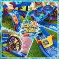 thumbnail image 3 of Terramus 2-Level Water Table for Kids 3+, 115-Piece DIY Water Park Playset, Water Table with Water Wheel, Outdoor Summer Toy, 3 of 10