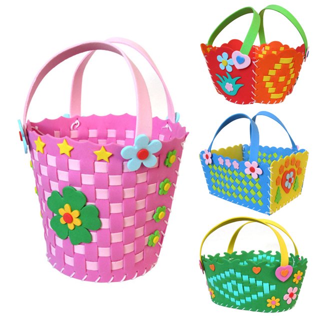 Gwong Juguete DIY Linda flor artesanía a mano niños niños juguete creativo trenzado cesta de almacenamiento Gwong 21019446