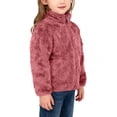 thumbnail image 6 of PIWHJQK Boys Girls Long Sleeve Hoodless Leisure Coat Kids Solid Zip Up Fleece Warm Long Sleeve Hoodless Jacket Kids Coat, 6 of 6