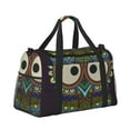 thumbnail image 2 of Xecao Boho Owl Pattern ​Lightweight Crossbody Weekender Bag Mesh Side Pockets Padded Handles Sports Outdoor Gear Organizer, 2 of 7