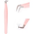 thumbnail image 1 of Lash Tweezers for Eyelash Extensions Fiber Tip Volume Lash Tweezers Professional Artist Tech Work Kit Tools Eyelash Tweezers for Light Volume or Mega Volume Fans Curved Tweezers, 1 of 7