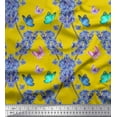 thumbnail image 1 of Soimoi Cotton Voile Fabric Butterfly & Wildflower Floral Printed Fabric 1 Yard 42 Inch Wide, 1 of 1