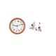 thumbnail image 5 of Reloj de pared con pájaro cantor, reloj de pared decorativo de cerámica con escultura de , reloj de pájaro con sonido, adecuado para sala de e, 5 of 8