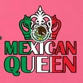 thumbnail image 5 of Wild Bobby Mexican Queen Latin Pride Women Slim Fit Junior Tee, Hot Pink, Small, 5 of 5