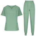 thumbnail image 1 of Haivin Scrub Suit for Women with Pockets and Short Sleeve, Professional Nursing Uniform for Medical Work and Daily Use, 1 of 5