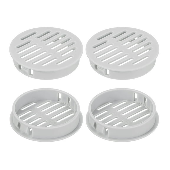 Uxcell Round Soffit Vents 2 inch, 8Pcs Light Grey Plastic 50mm Soffit Vent Cover