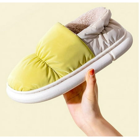 

Womens Snow Boots Winter Casual Shoes Indoor Outdoor Keep Warm Boots Plush Fashion Colorblock Cotton Boots