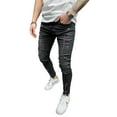 thumbnail image 5 of ZAXARRA Men's Distressed Jeans Graffiti Print Denim Pants with Ripped Holes, 5 of 5
