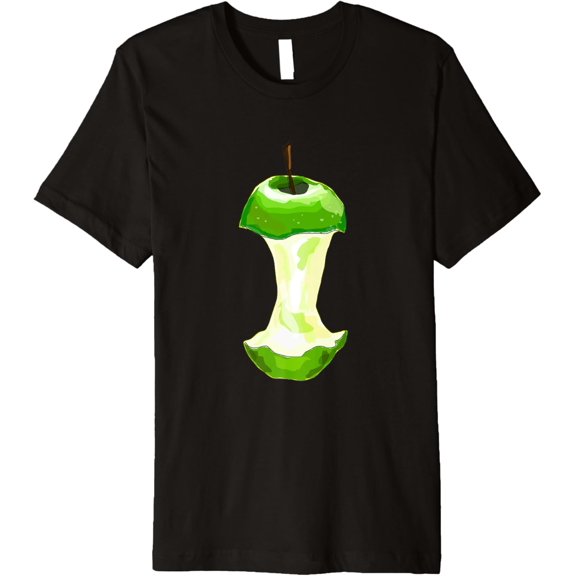 Green Apple Core Premium T-Shirt men and women can wear, black, white, gifts