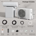 thumbnail image 3 of ALPULON 11500 BTU WiFi Enabled Mini Split Air Conditioner & Heater, Works with Alexa, 17 SEER2, 115V, 750 Sq.Ft, 3 of 9
