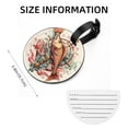 thumbnail image 5 of Fish 2pcs PU Leather Round Bag Tags Suitcase Handbag Tags with Privacy Cover and Name ID Tag for Travel Luggage, Handbags, Backpacks, School Bags, 5 of 6