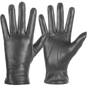 Whiteleopard Men's Winter Leather Gloves - Stylish Touchscreen Driving Gloves
