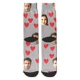thumbnail image 2 of Personalised Socks with Photo, Personalised Photo Gifts for Family, Boyfriend and Girlfriend - Gift Idea for Birthday, Valentine's Day, Christmas (Grey,One Size), 2 of 5