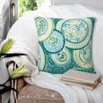 thumbnail image 5 of Jade Circles Throw Pillow Covers Sofa Rustic Home Decor For Living Room Bedroom Bed Cushion Outdoor 18"X18", 5 of 5