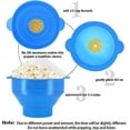 thumbnail image 4 of The Original Korcci Silicone Popcorn Maker - Microwave Popcorn Popper - Collapsible Bowl, Heat-Resistant, Easy to Clean, Ideal for Family Movie Nights - Light Blue, 4 of 6